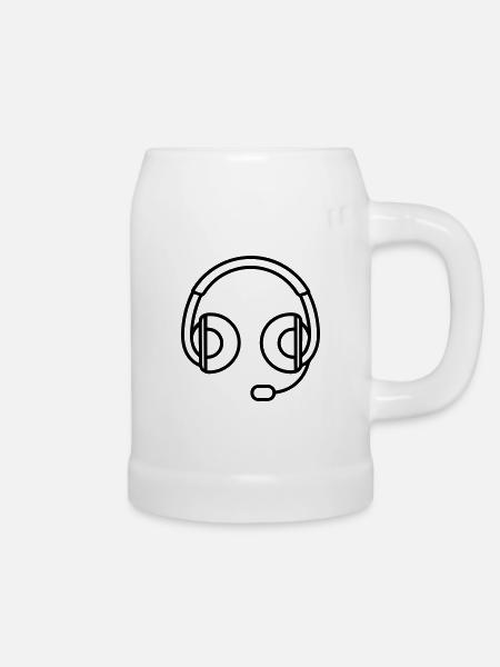 Gaming-Headset - Bierkrug - Weiß