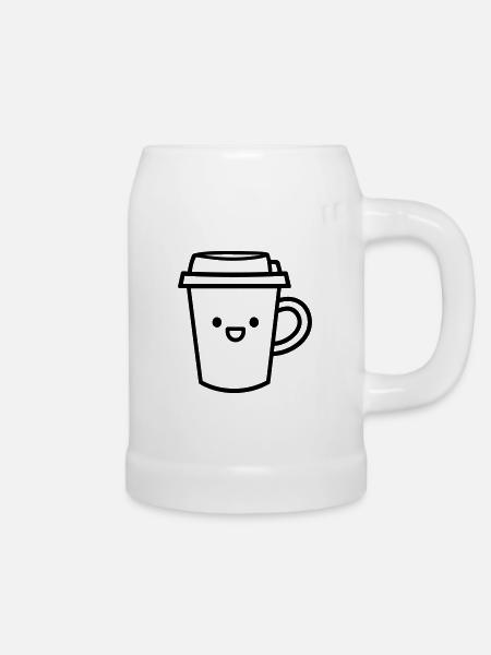 Kaffeebecher - Bierkrug - Weiß