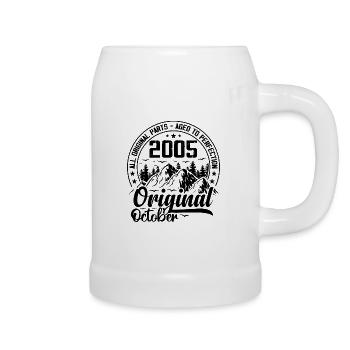 2005 October Original: 19 Year Old Birthday Gift - Beer Mug - white - Right