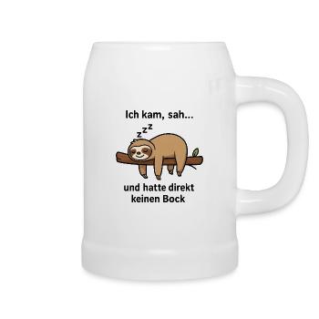 Sloth Gift Sloth Office Work Colleague - Beer Mug - white - Right