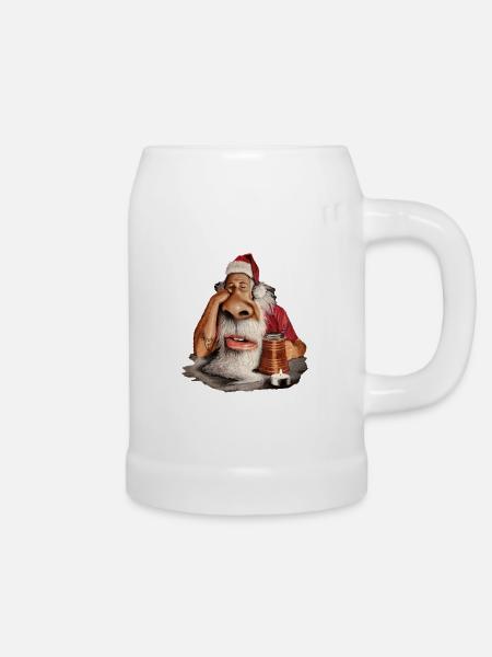 Santa Claus - Bierkrug - Weiß