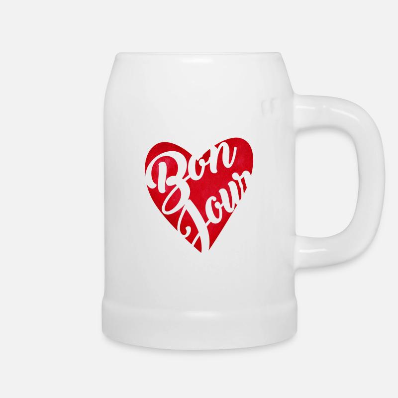 Hello Red Heart - Hello Gift - Beer Mug - white
