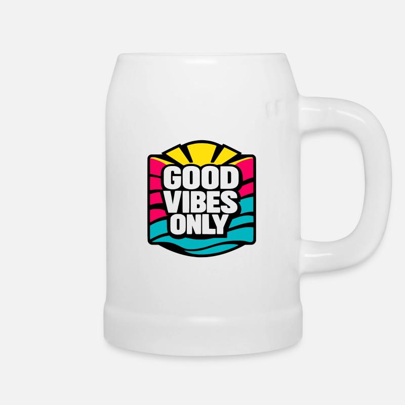 Nur gute Stimmung...  - Beer Mug - white