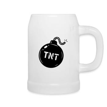 Symbole TNT de la bombe - Chope en céramique - blanc - Droite