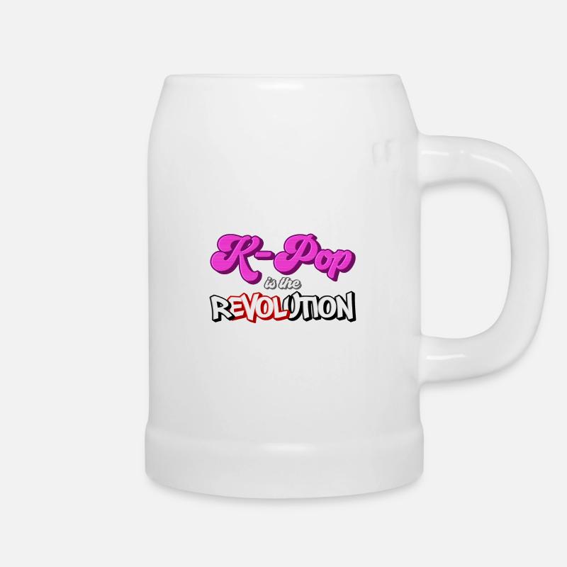 K-Pop is the Revolution | kpop KPop Gift Idea - Beer Mug - white