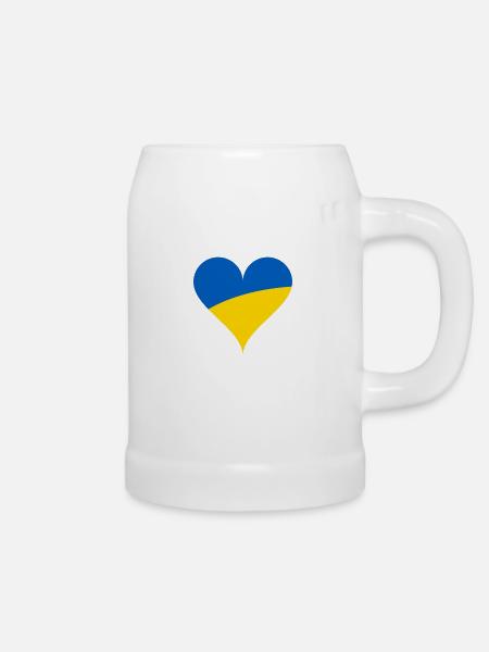 ukraine - Bierkrug - Weiß