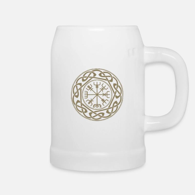 Wikinger Pagan Symbol vintage - Bierkrug - Weiß