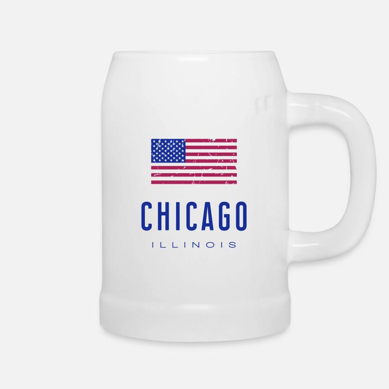 Chicago /// Illinois - Beer Mug - white