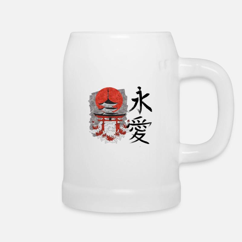 Everylasting Love für einen Japaner oder Japan - Bierkrug - Weiß