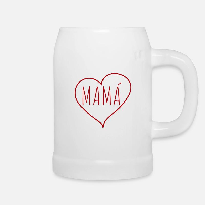 Mamà heart - Beer Mug - white