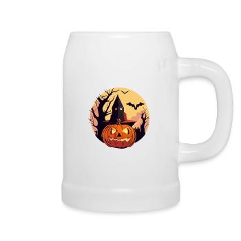 Haunted Halloween Moonlight - Beer Mug - white - Right