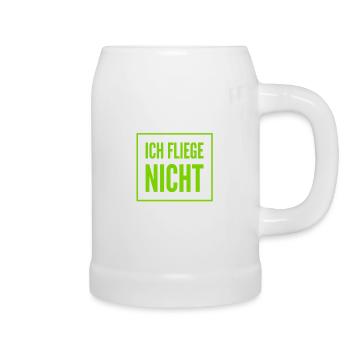 ich habe Flugangst - Bierkrug - Weiß - Rechts