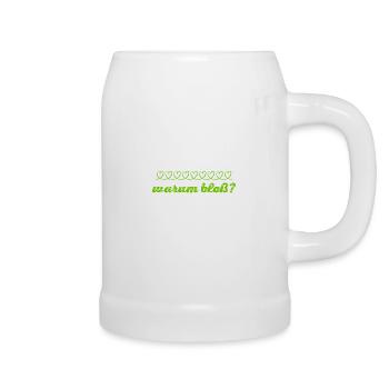 warum bloß? - Bierkrug - Weiß - Rechts