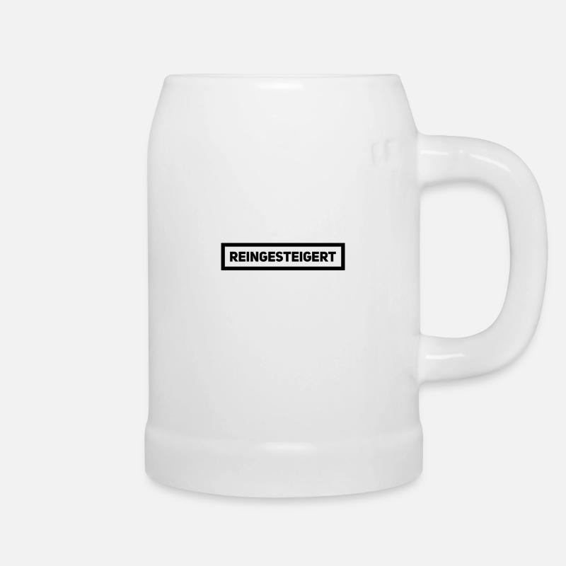 reinsteigern ist super - Bierkrug - Weiß