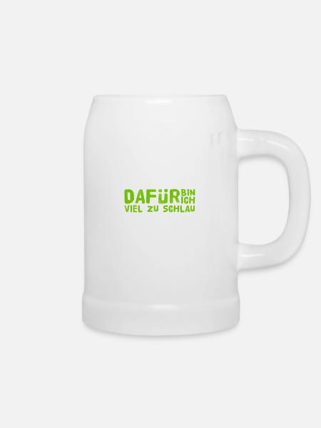 ich bin schlau - Bierkrug - Weiß