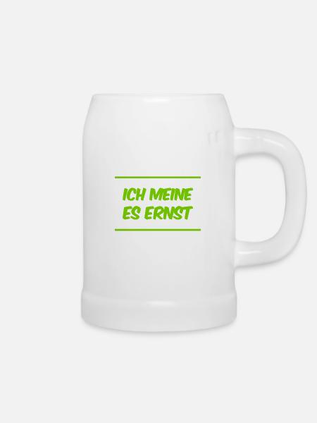 das ist mein voller Ernst - Bierkrug - Weiß