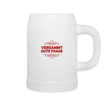 sehr gute Frage - Bierkrug - Weiß - Rechts