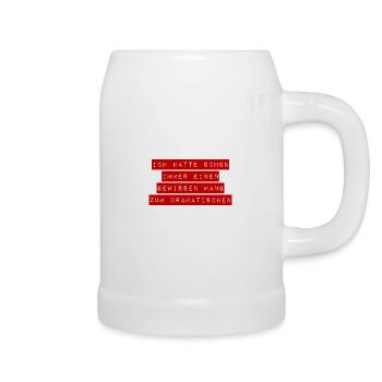 der Hang zur Dramatik - Bierkrug - Weiß - Rechts