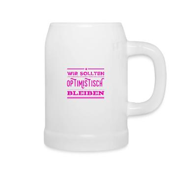 ich mag Optimismus - Bierkrug - Weiß - Rechts