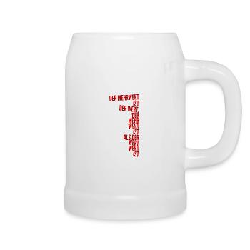 mehr Wert - Bierkrug - Weiß - Rechts
