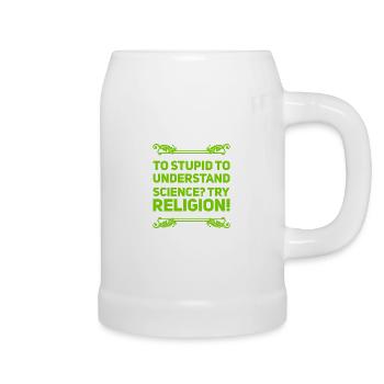 Religion vs Science - Chope en céramique - blanc - Droite