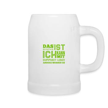 Stupidity is funny - Beer Mug - white - Right