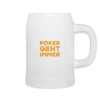 Poker geht immer - Bierkrug - Weiß - Rechts