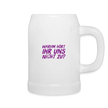 Listening is great - Beer Mug - white - Right