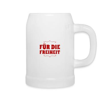 Freedom is awesome - Beer Mug - white - Right
