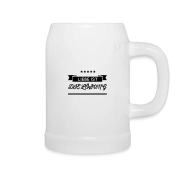 Liebe geht immer - Bierkrug - Weiß - Rechts