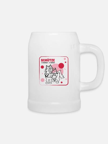 Sternzeichen Schütze - Bierkrug - Weiß