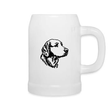 Golden Retriever Dog Dogs - Beer Mug - white - Right