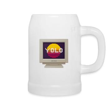 CRT Design - You Only Live Once (YOLO) - Beer Mug - white - Right