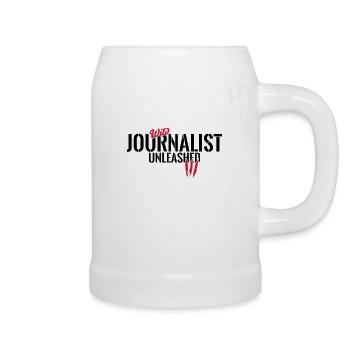 Wild journalist unleashed - Beer Mug - white - Right