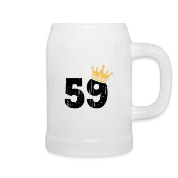 59 Crown 59th Birthday 59 Years - Beer Mug - white - Right