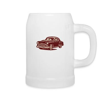 Oldtimer - Bierkrug - Weiß - Rechts