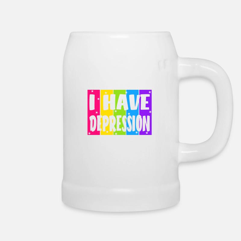 Ich habe Depressionen - Bierkrug - Weiß