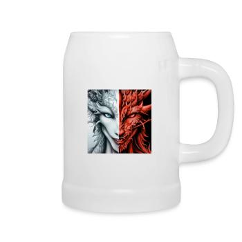 Elf and Dragon - Beer Mug - white - Right