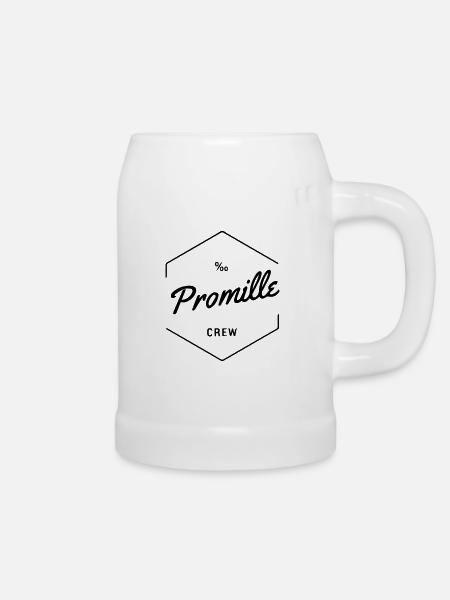 promille - Bierkrug - Weiß