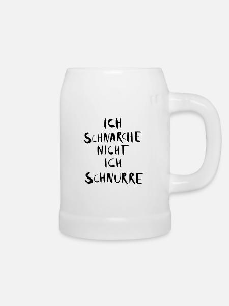 ich schnarche nicht - Bierkrug - Weiß
