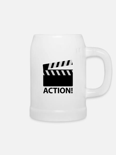 action_f2 - Bierkrug - Weiß