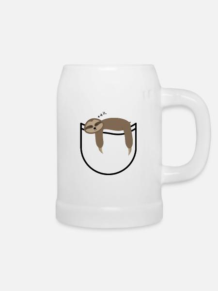 Pocket Sloth - Bierkrug - Weiß