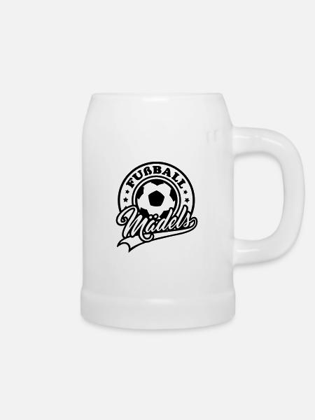Fußball Mädels - Bierkrug - Weiß