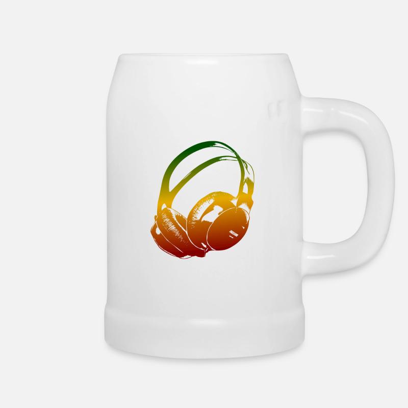 Kopfhörer Reggae - Bierkrug - Weiß