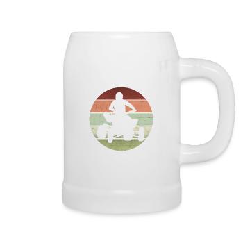 Quad, vintage quad passion - Beer Mug - white - Right
