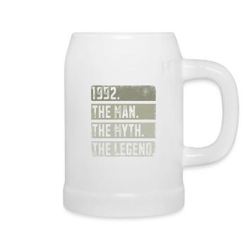 Né en 1992 Homme Mythe Légende Anniversaire - Chope en céramique - blanc - Droite