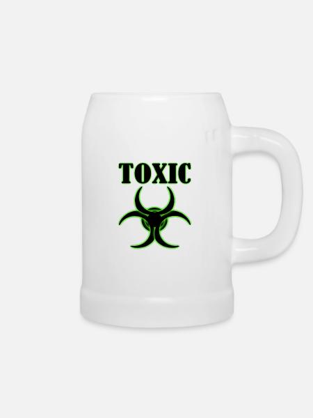 Toxic mit Zeichen - Bierkrug - Weiß