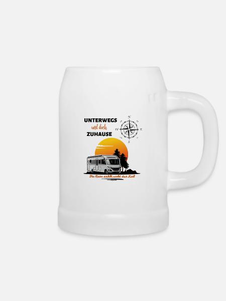 Camping Wohnmobil Spruch - Bierkrug - Weiß