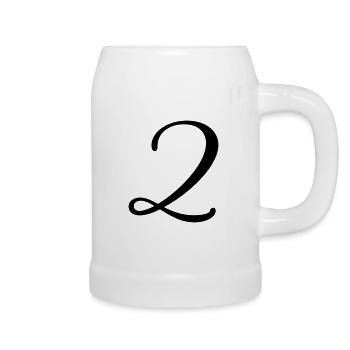 2 - Chope en céramique - blanc - Droite