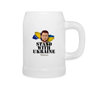 Ukraine Bosnien und Herzegowina - Bierkrug - Weiß - Rechts